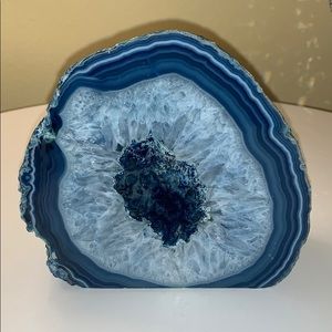 Blue agate crystal